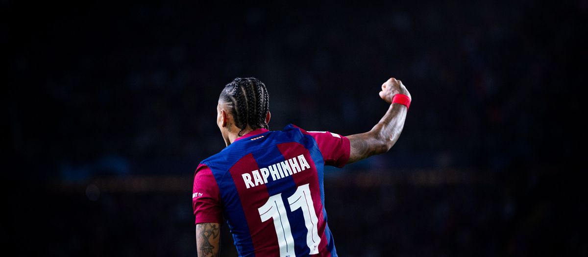 Raphinha, autor del gol 600 en la Champions League