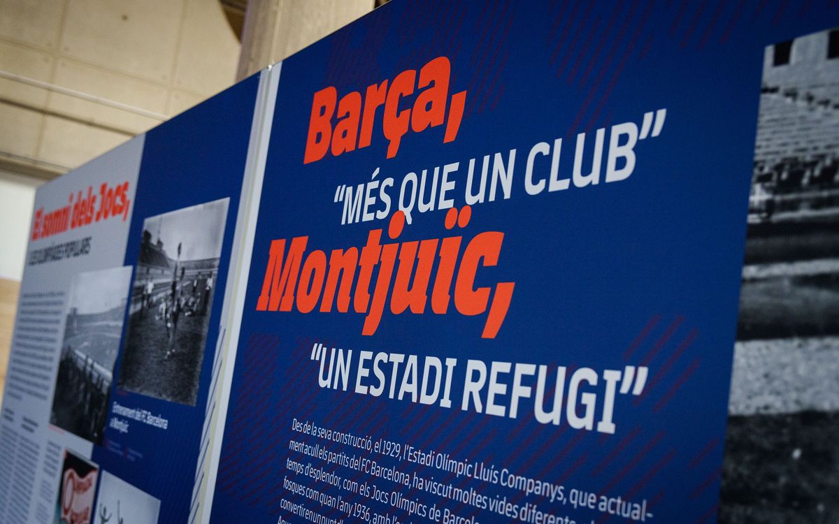 La Barça Store Exhibition Sagrada Família acull l’exposició ‘Barça, Més que un Club, Montjuïc, un estadi refugi’, organitzada per la Fundació FC Barcelona i ACNUR