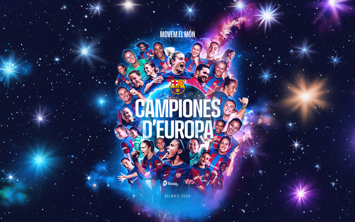 Recepción institucional a las campeonas de Europa en la plaza Sant Jaume de Barcelona