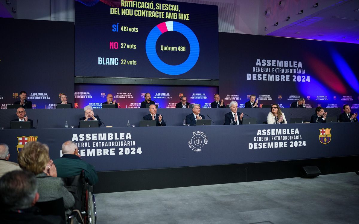 L'Assemblée des socios approuve l'accord avec Nike