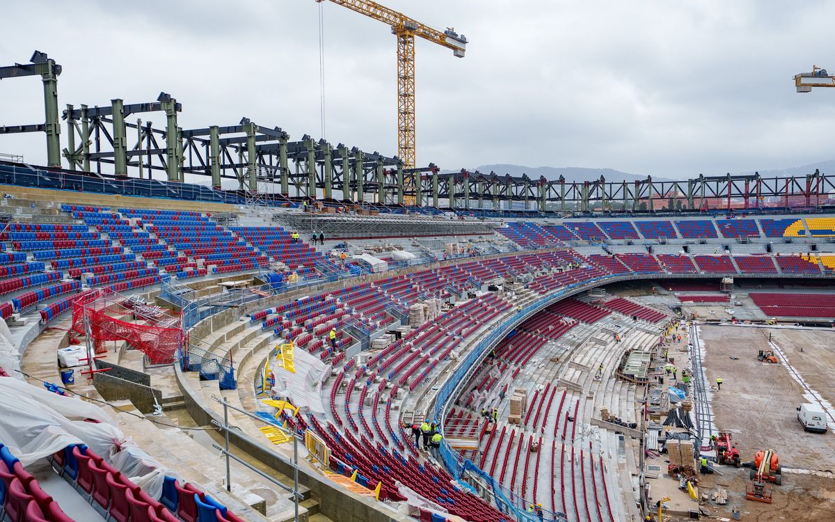 El Ayuntamiento de Barcelona concede cuatro días de trabajos 24h a las obras del Spotify Camp Nou
