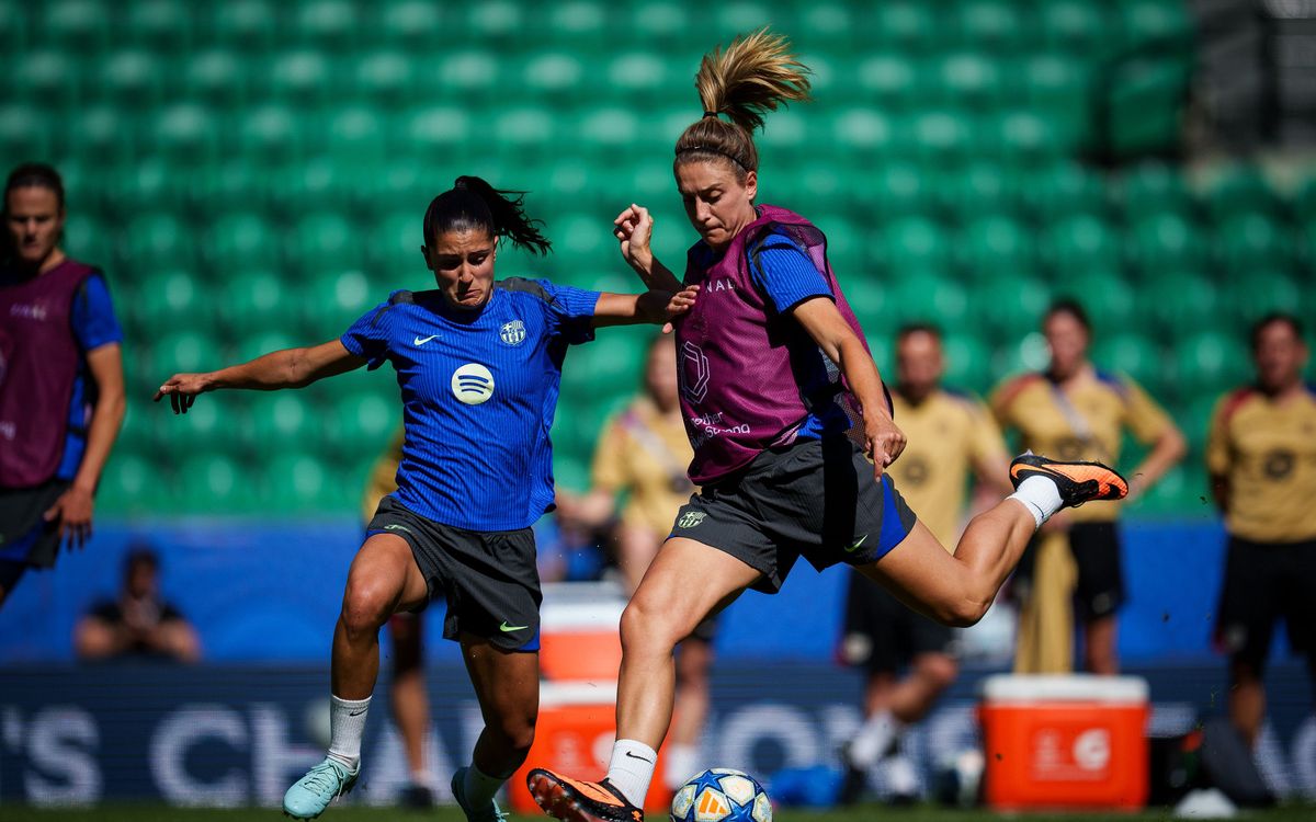 Entrenament al José Alvalade el dia abans de la gran final