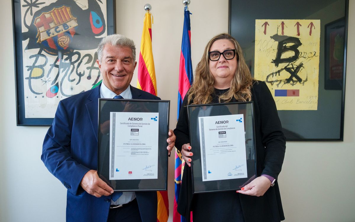 El FC Barcelona, primera organización deportiva en obtener las máximas garantías posibles en materia de ‘compliance’