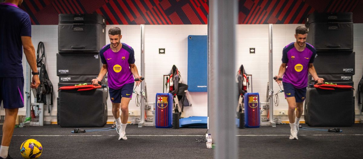 Joan Garcia, déjà au travail à la Ciutat Esportiva