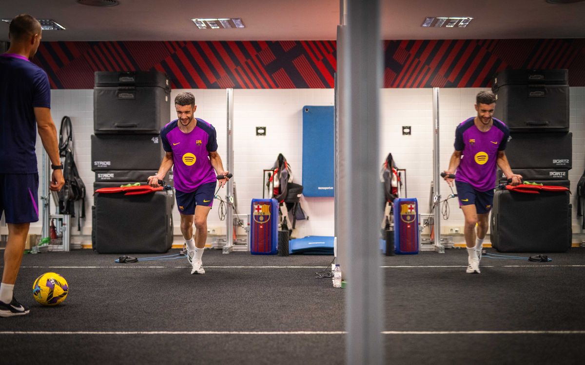 Joan Garcia, déjà au travail à la Ciutat Esportiva