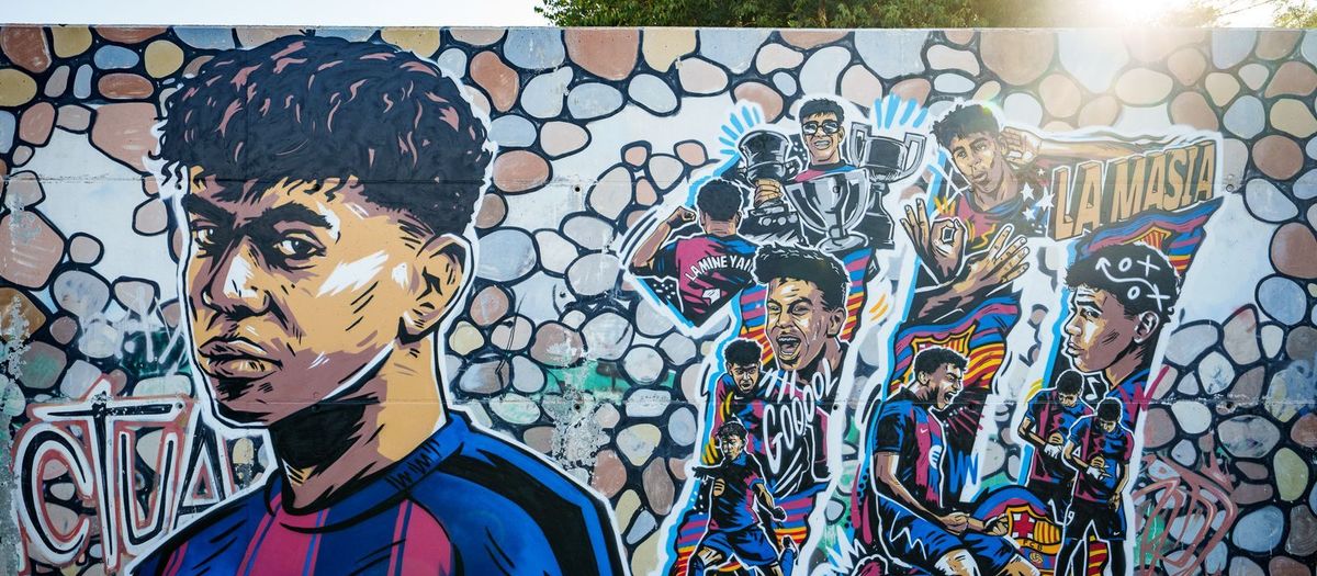 ‘10’ mural for Lamine Yamal in Rocafonda