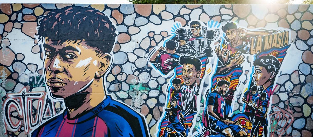 Une fresque pour le '10' Lamine Yamal à Rocafonda