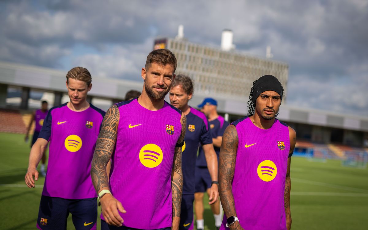 Morning session to round off first week of training