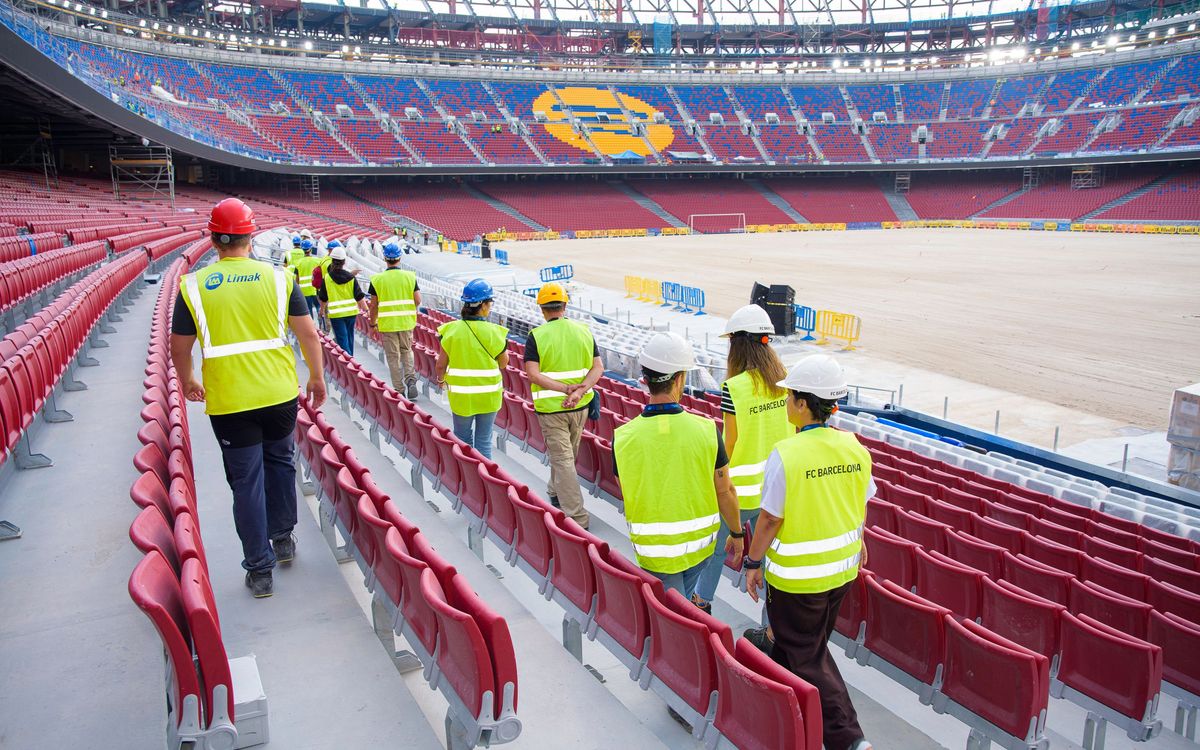 El FC Barcelona realitza un test d’instal·lacions i operativa al nou Spotify Camp Nou com a part del procés de posada a punt de l’estadi
