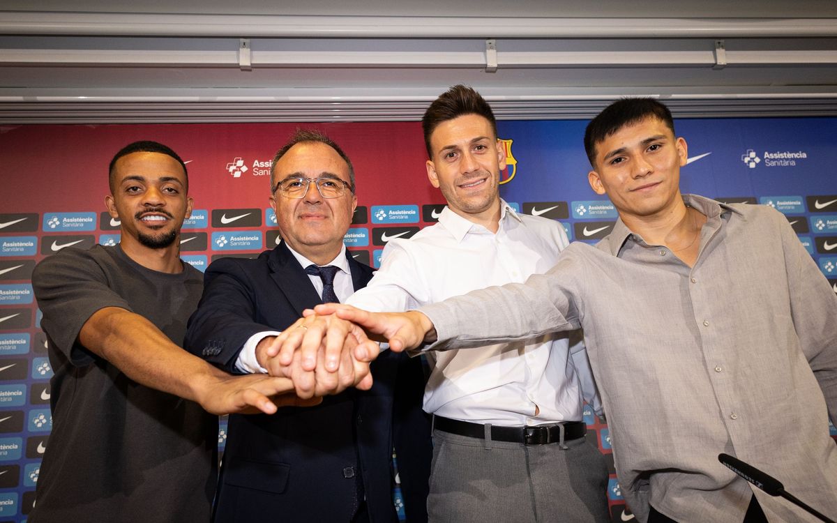 Presentación oficial de las nuevas incorporaciones del Barça de fútbol sala