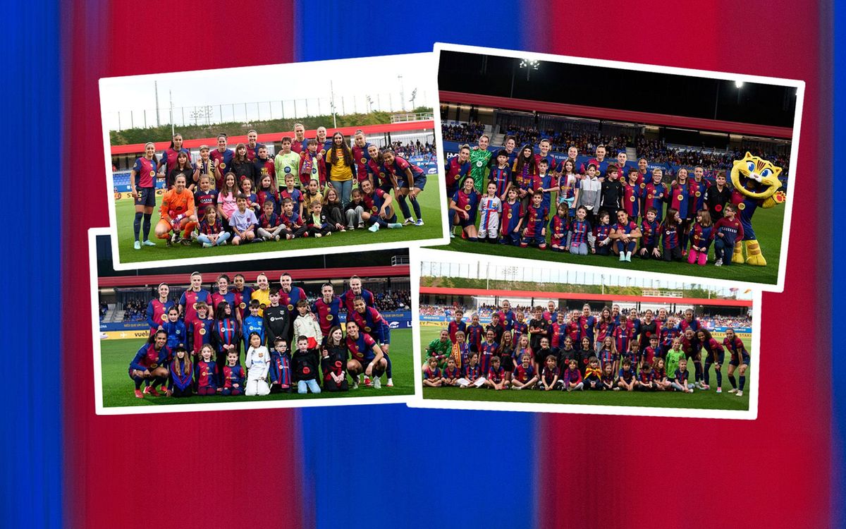 Fotografia't amb el primer equip del Barça Femení