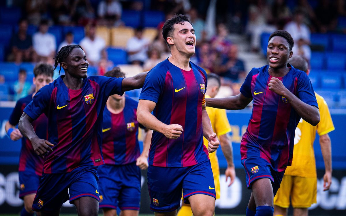 Barça Atlètic - CE L'Hospitalet: Terminan la preparación con buenas sensaciones (1-0)