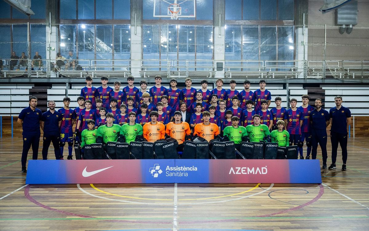 Visita del directiu Xavier Barbany als equips de l’hoquei formatiu