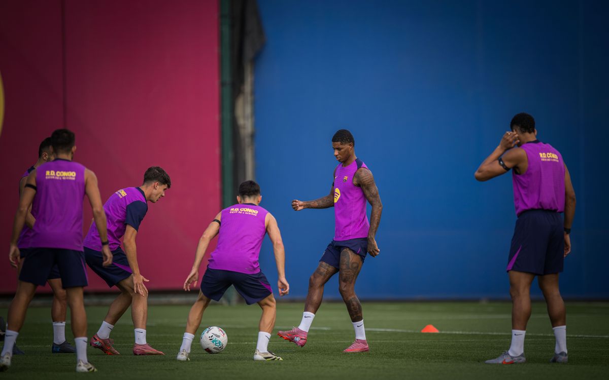 Ultimando detalles antes del Barça-Getafe