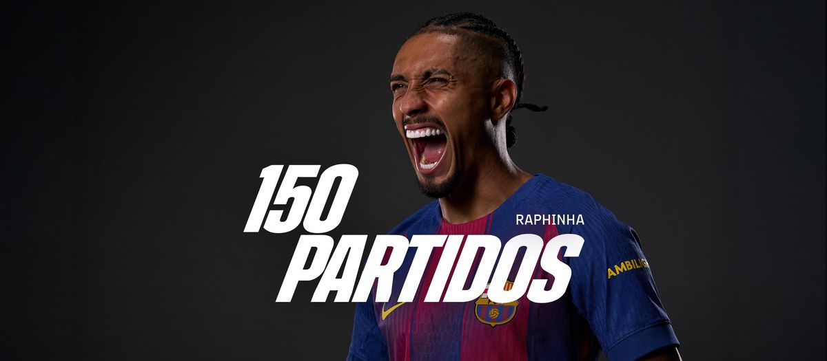 Raphinha llega a los 150 partidos oficiales con el FC Barcelona