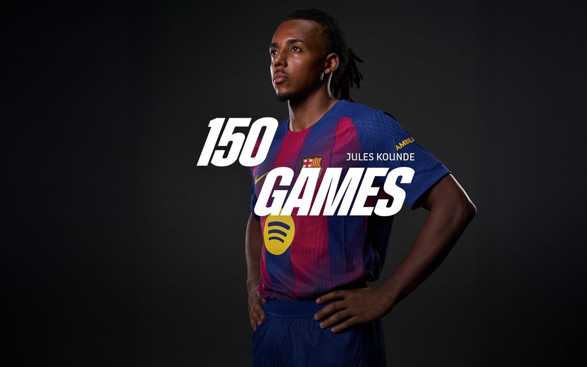 Jules Kounde dispute son 150e match avec le FC Barcelone