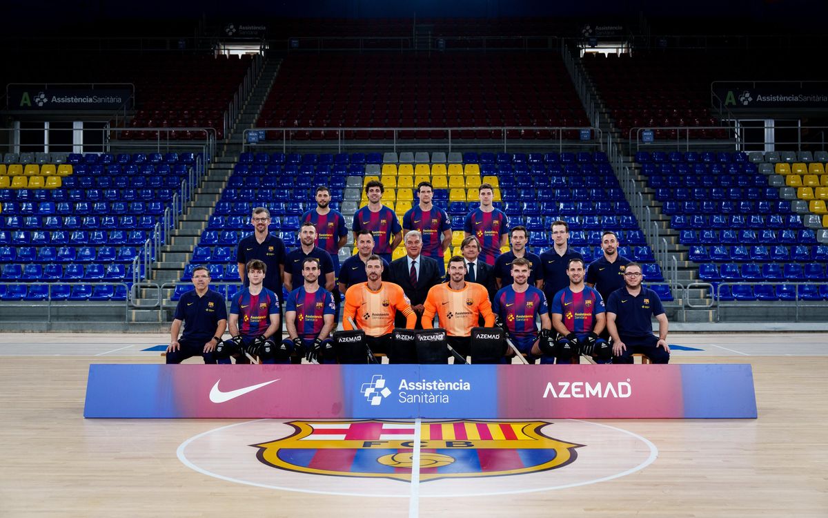 Fotografía oficial con el presidente Joan Laporta