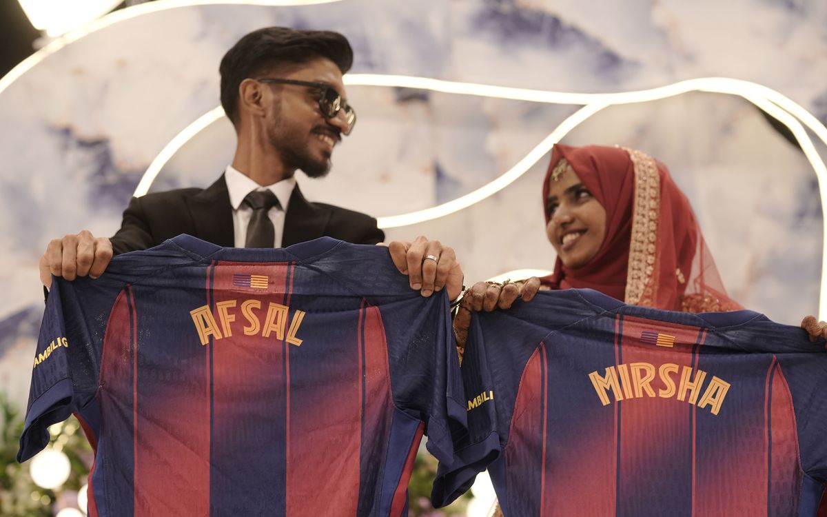 Blaugrana passion as Indian penyista weds