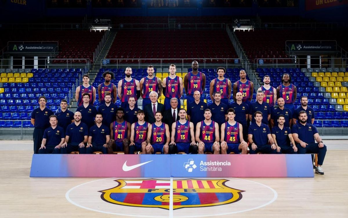Official Barça basketball team photo for 2025/2026 season taken