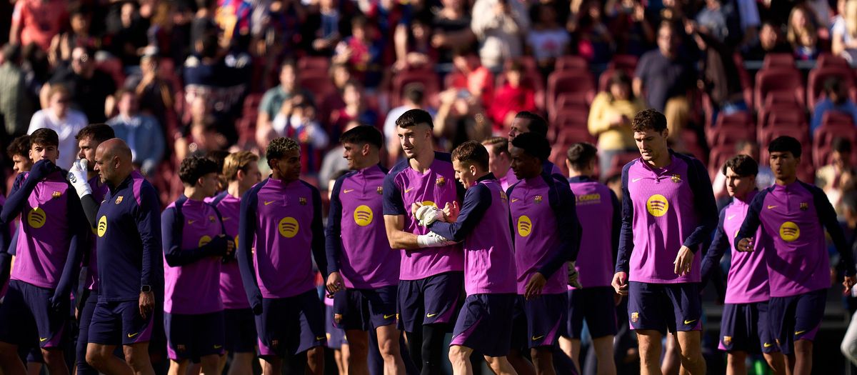 El primer entrenamiento en el Spotify Camp Nou