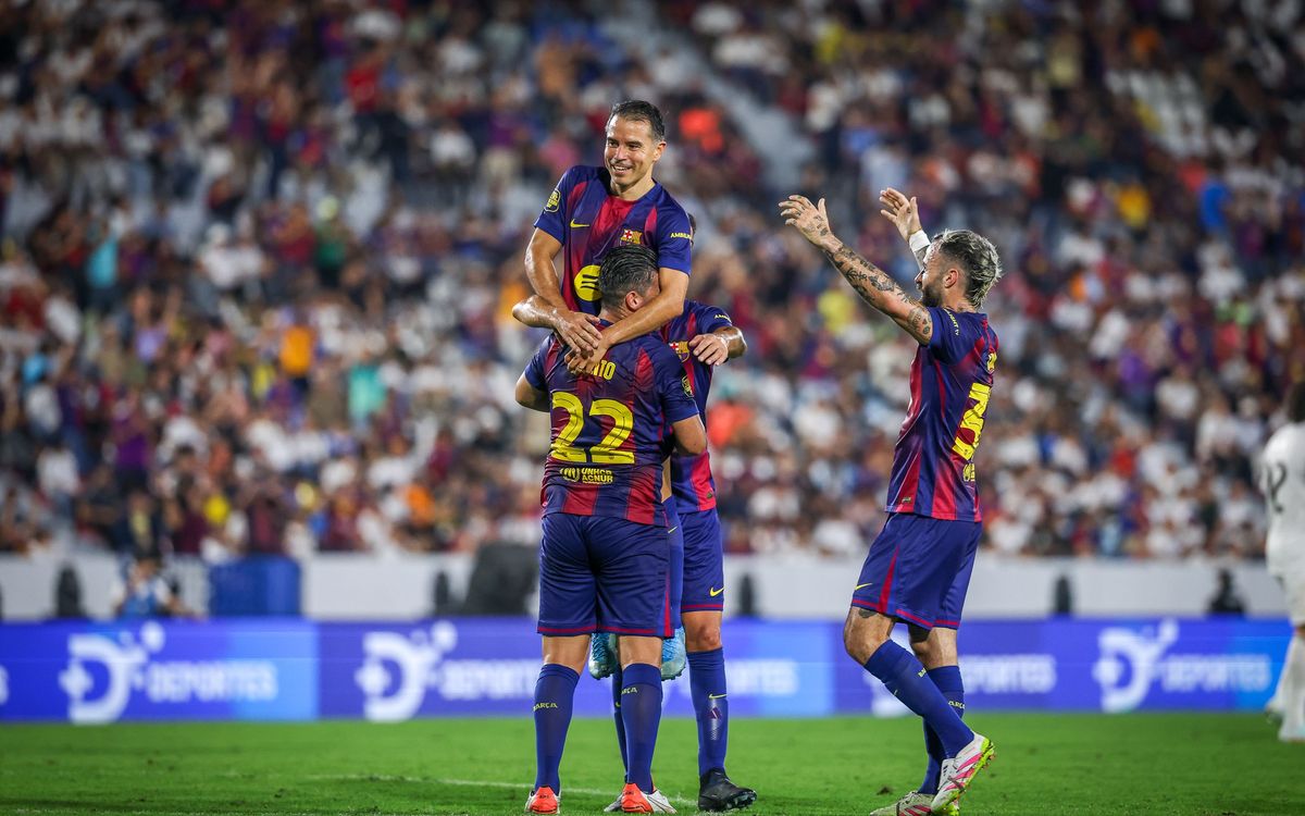 Barça Legends - Real Madrid Leyendas: Saviola mana a El Salvador (2-0)