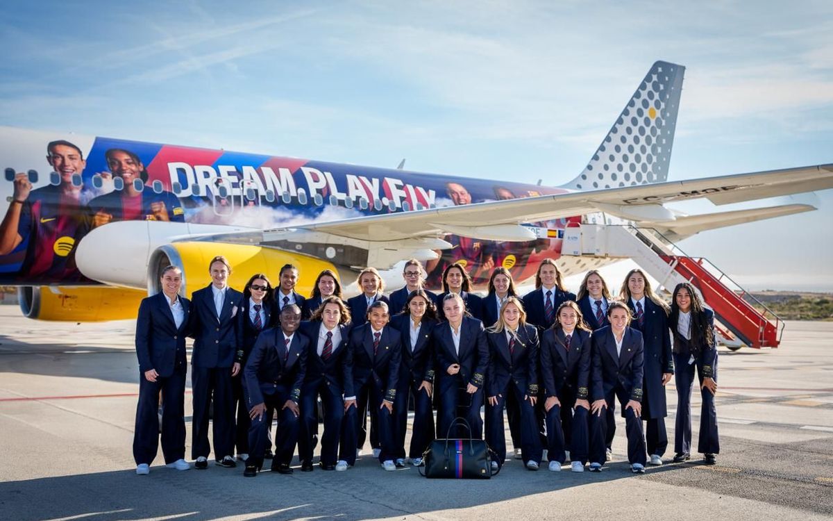 Barça Women travel to London in the new Vueling plane