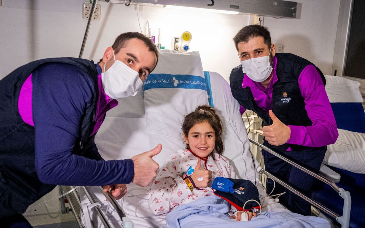 Visita blaugrana a Can Ruti en el marc del programa “Polseres Blaugranes” de la Fundació Barça