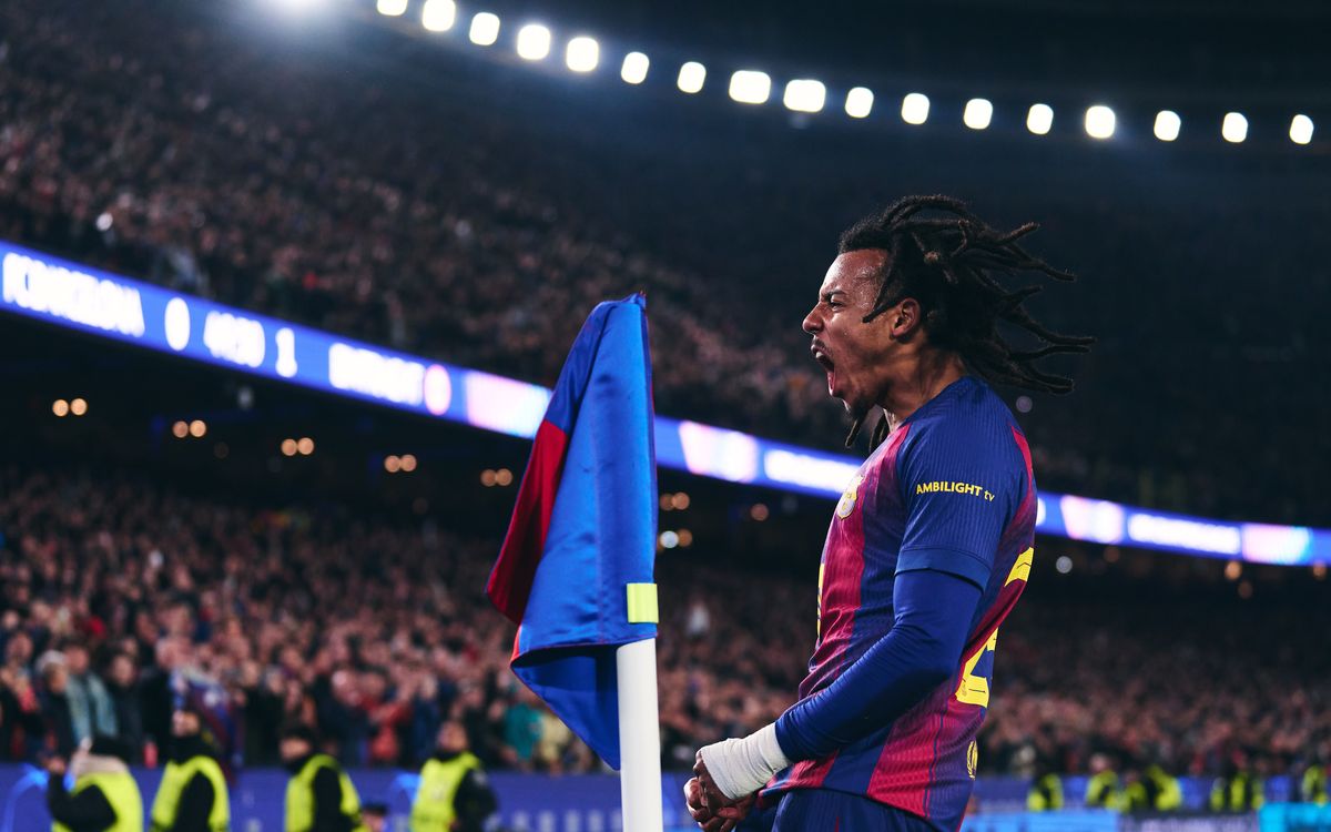 Primer doblet de l'MVP Jules Kounde