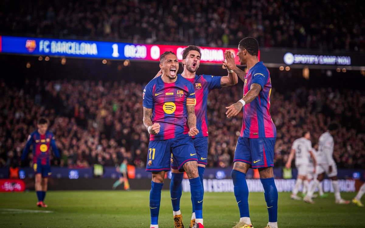 El FC Barcelona iguala su segunda mejor racha goleadora en la Liga