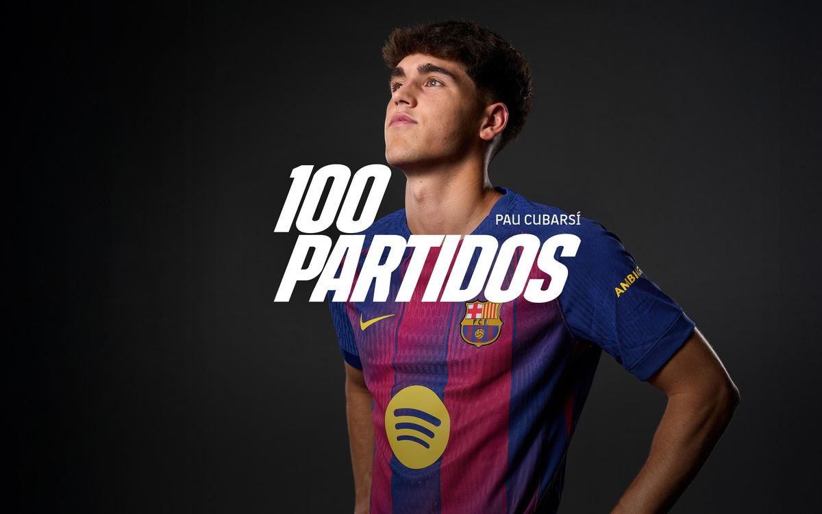 Pau Cubarsí, 100 partidos con el FC Barcelona