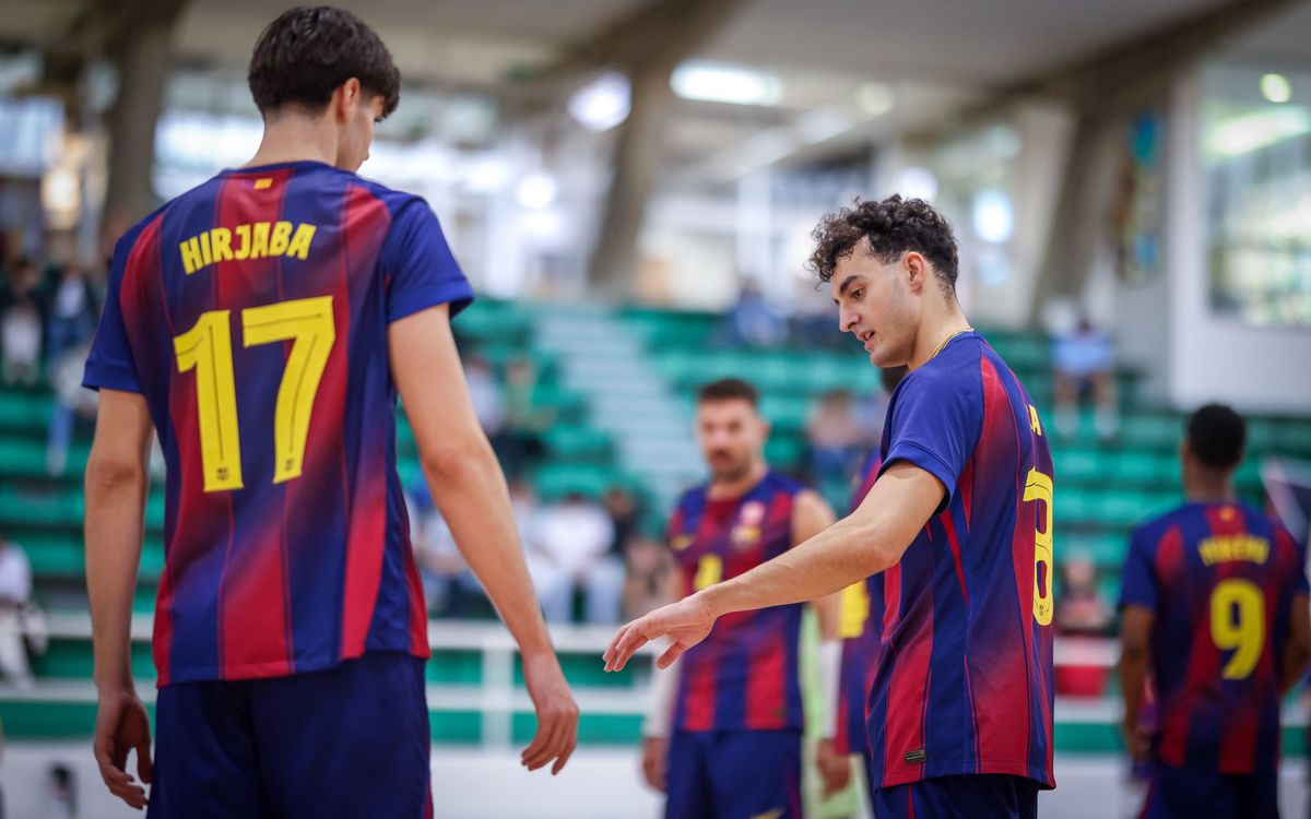 El Barça Voleibol empieza relajado y reacciona a tiempo