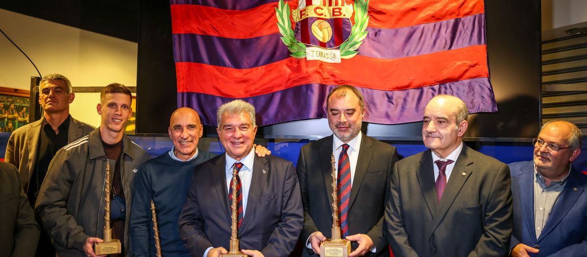 Joan Laporta i Dani Olmo, en el 70è aniversari de la Penya Barcelonista 1900
