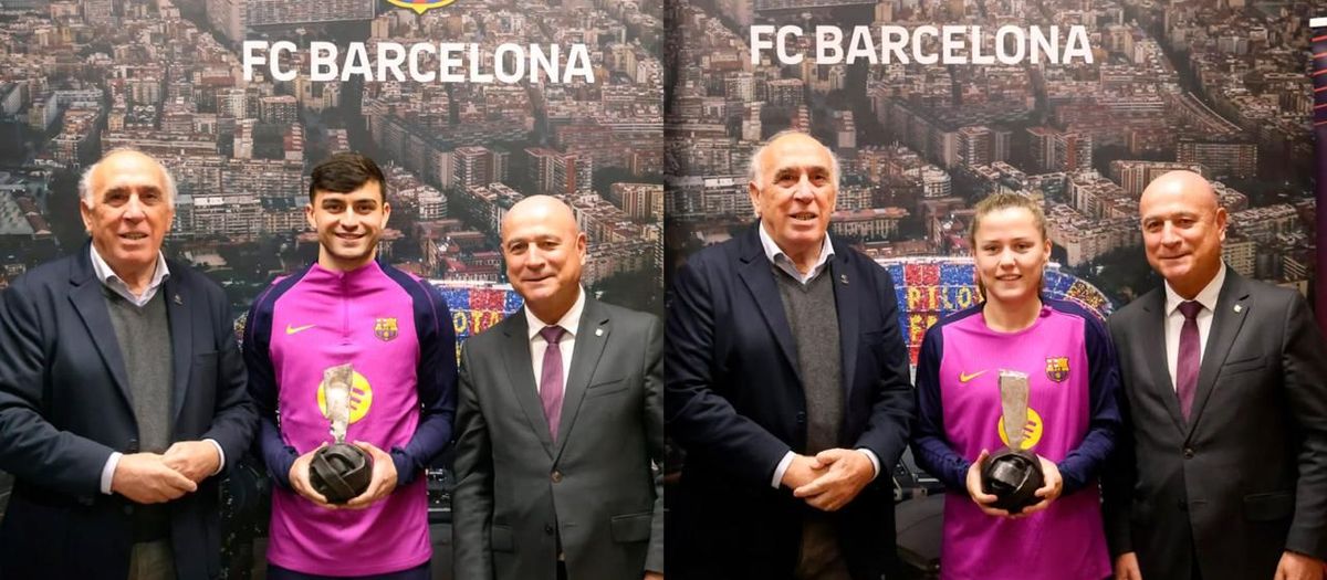 Pedri y Claudia Pina reciben el Premi Barça Jugadors