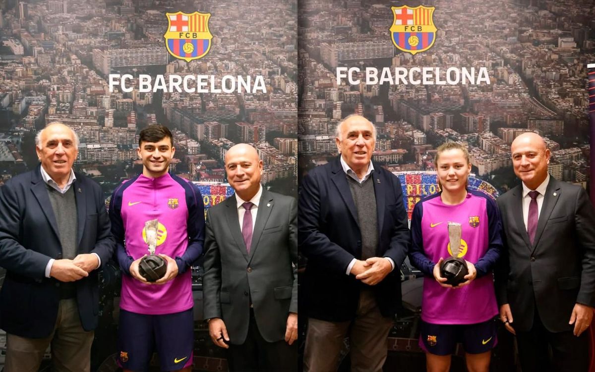 Pedri and Claudia Pina win Barça Players' Award