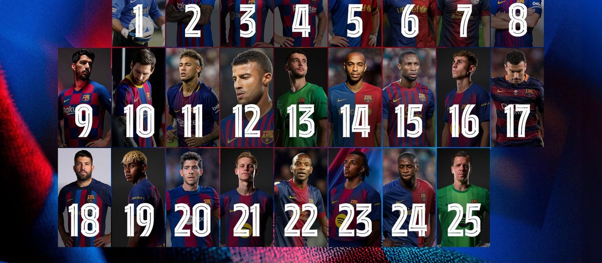 El mejor Barça del primer cuarto del siglo XXI por dorsales