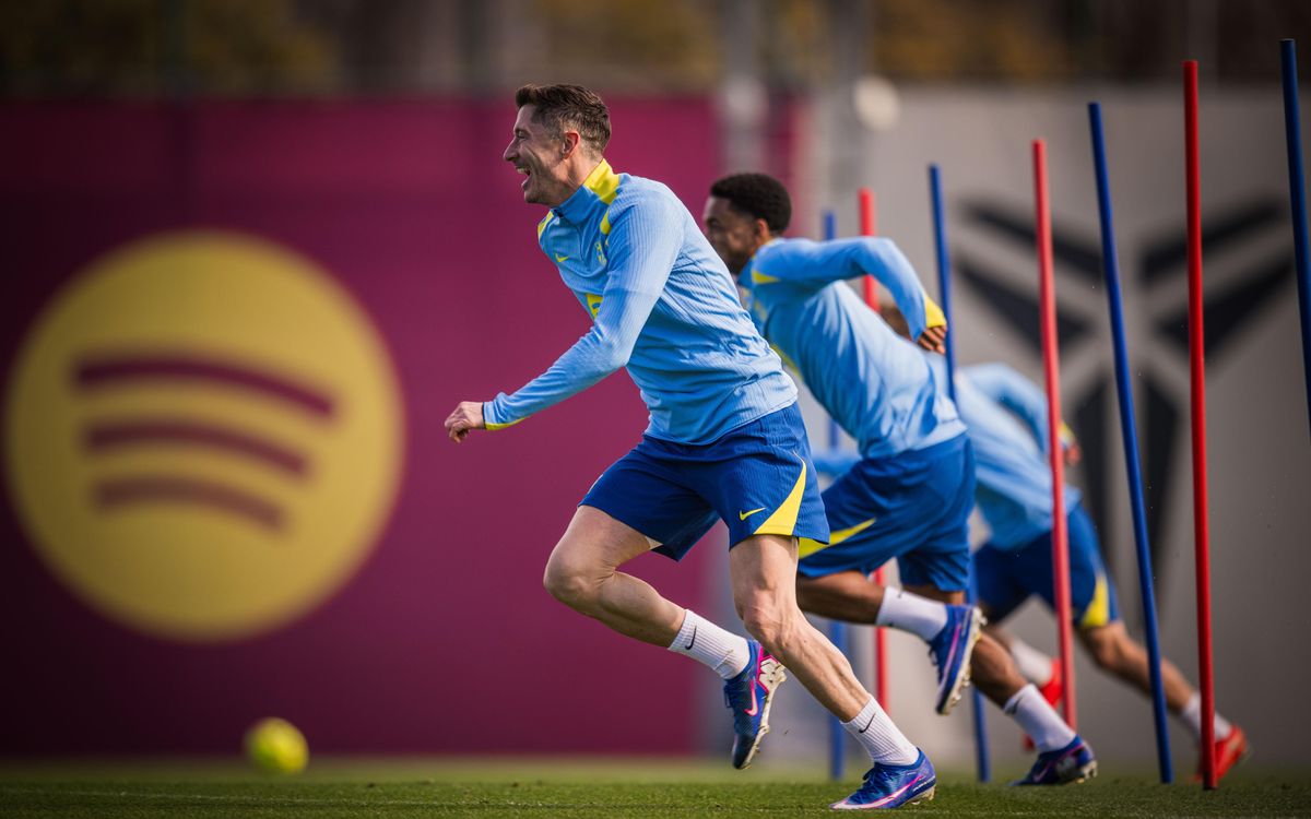 Final session before the match at the Montilivi stadium