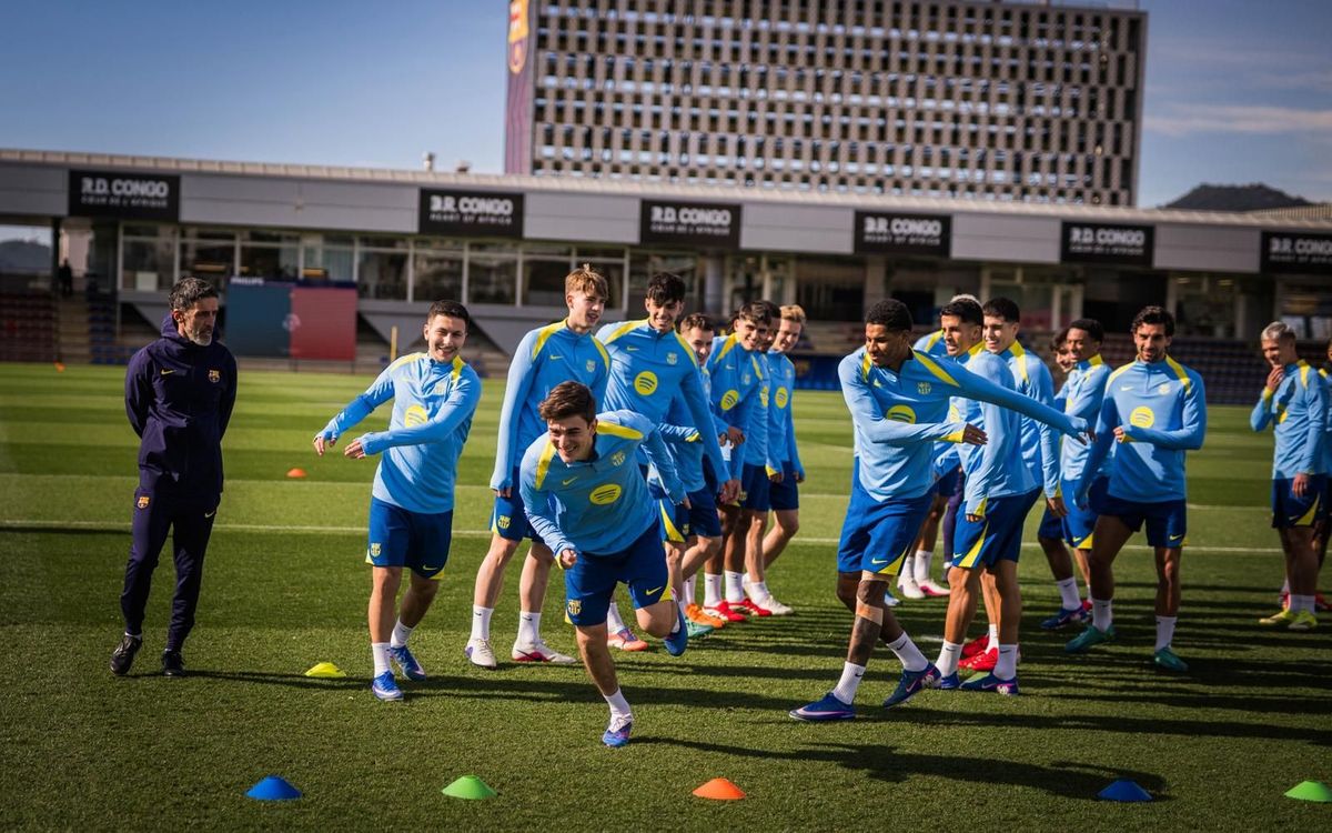 Gavi empieza a entrenar con el grupo