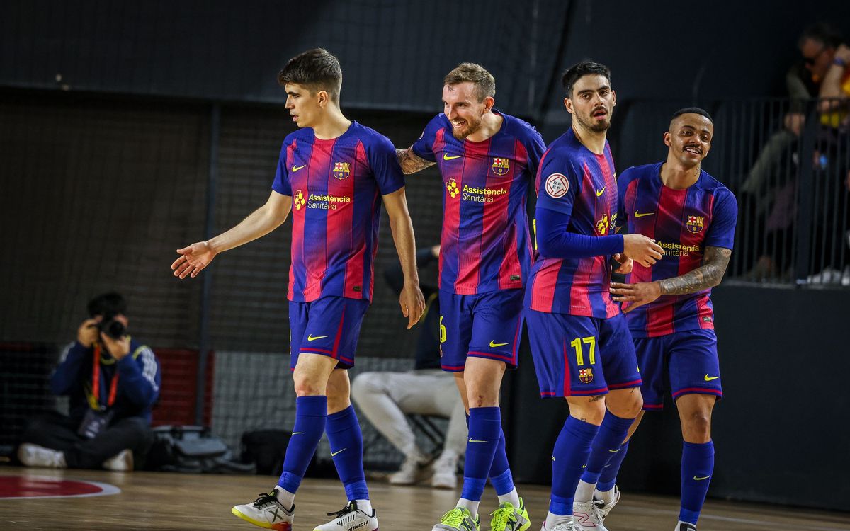 Industrias Santa Coloma - Barça: Siguen en la carrera (3-7)