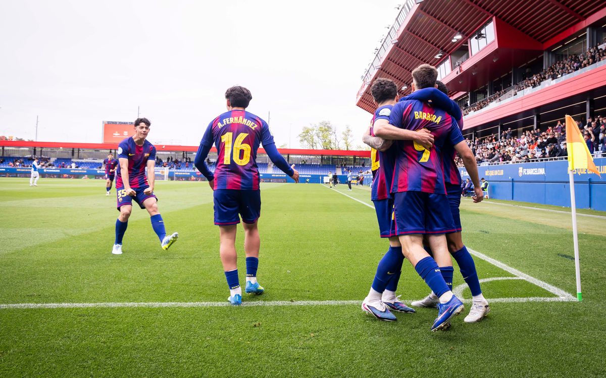 Barça Atlètic - Espanyol B: El derbi de filials també és blaugrana (3-1)