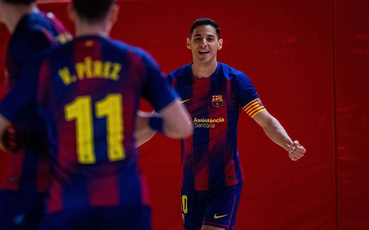 Barça Atlètic - Burela FS: El filial sigue luchando por posiciones de playoff (4-3)
