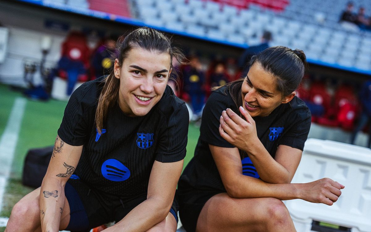 El Barça s'entrena a l'Allianz Arena el dia abans del gran duel europeu