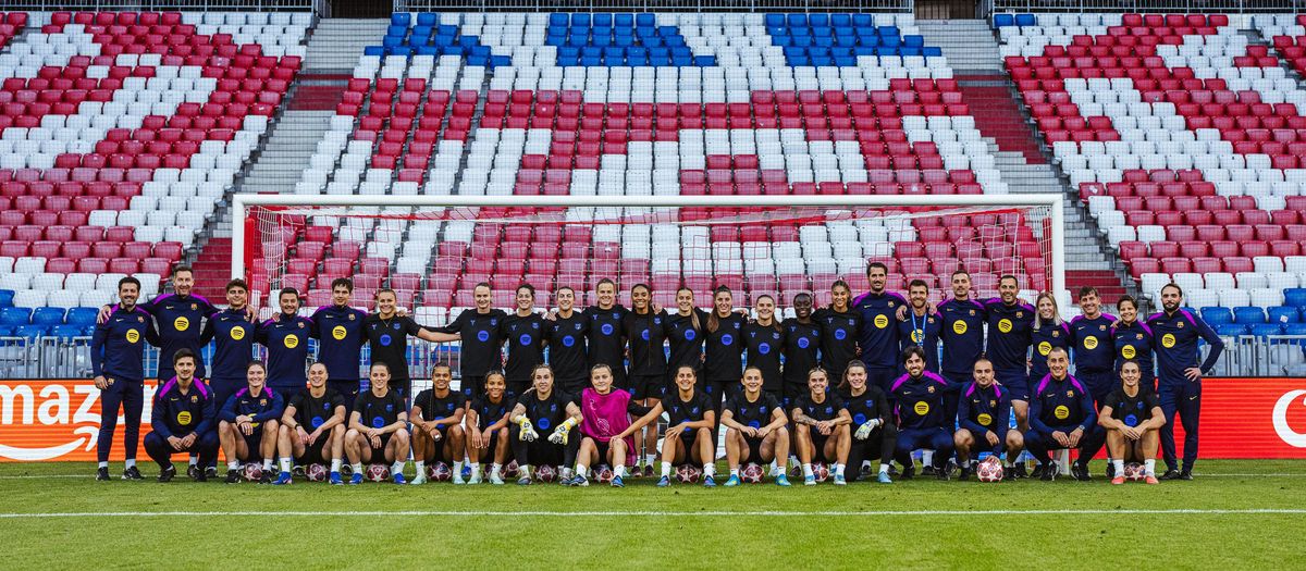El Barça s'entrena a l'Allianz Arena el dia abans del gran duel europeu