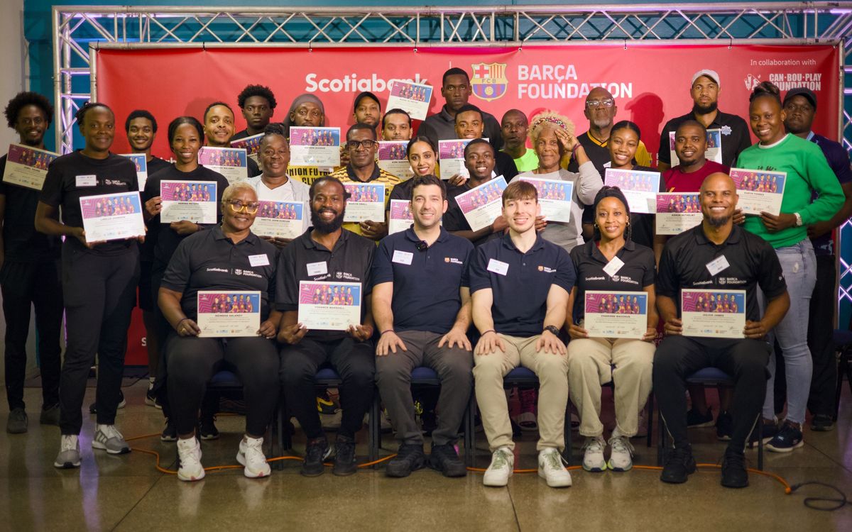 The Barça Foundation and Scotiabank promote a project to improve quality of life and offer future opportunities for vulnerable youth in Trinidad and Tobago