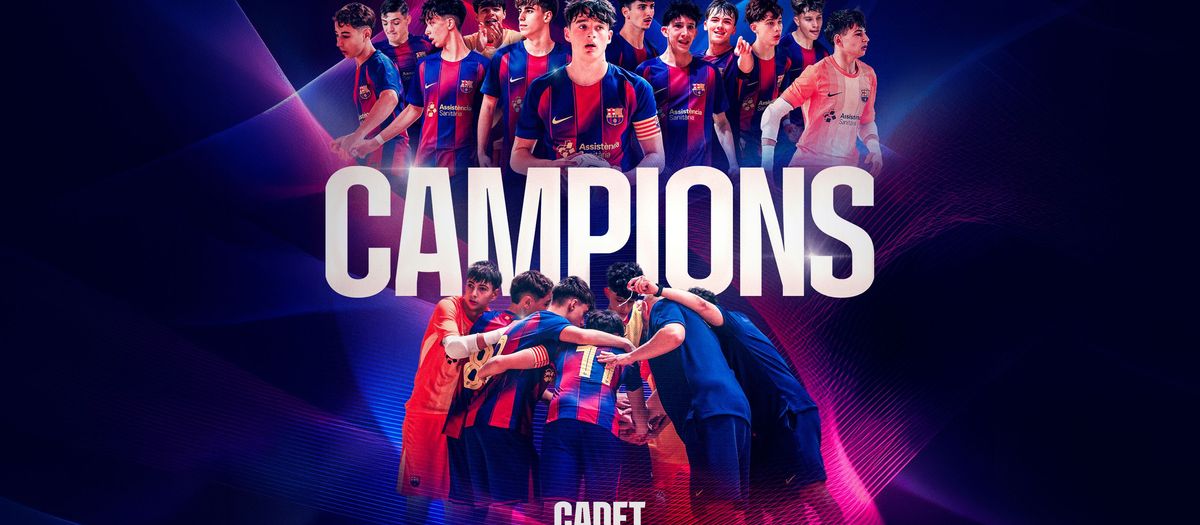 Golejada i campionat de Lliga per al Cadet blaugrana