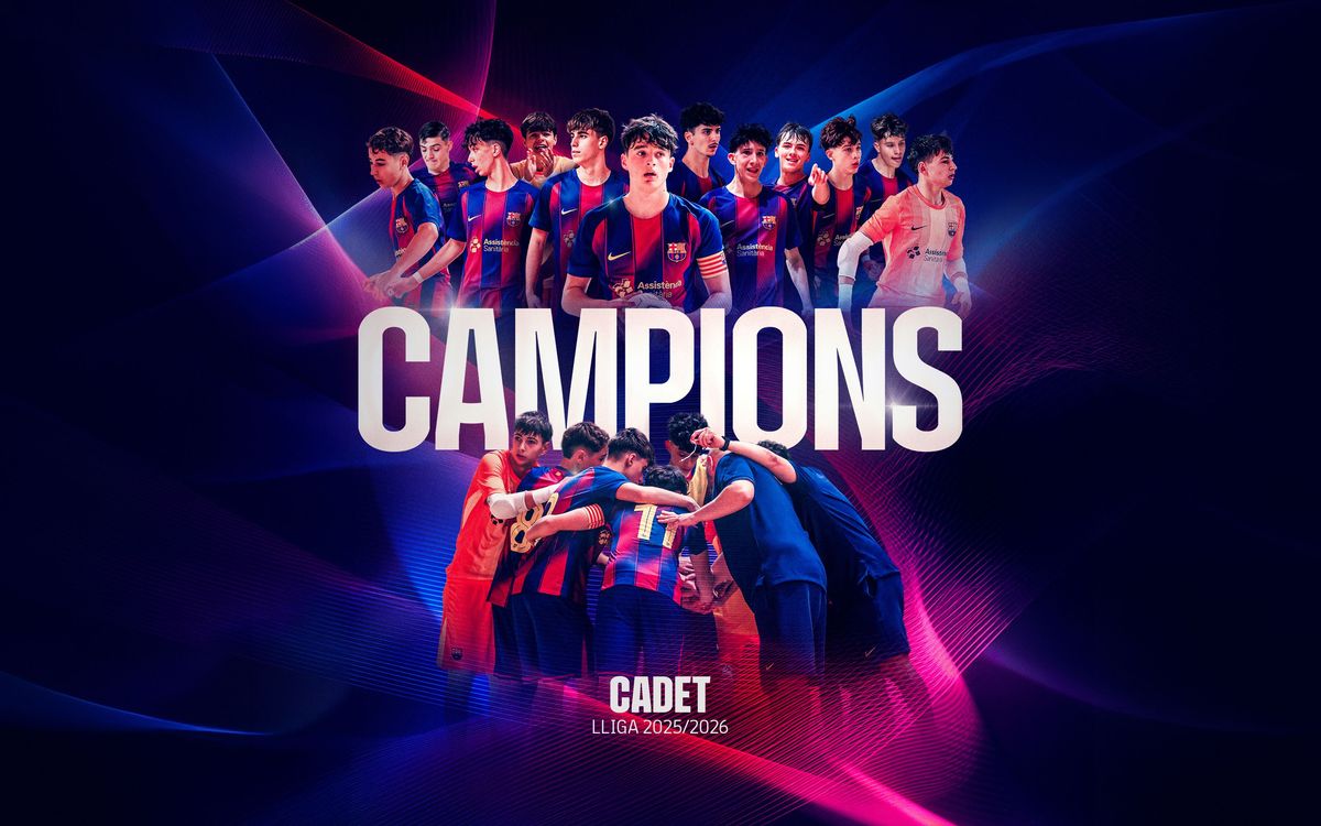 Goleada y campeonato de Liga para el Cadete blaugrana