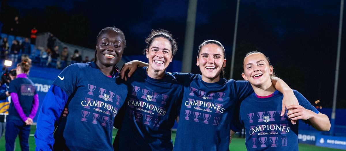 Cuádruple campeonato de Liga para los principales equipos del fútbol femenino azulgrana