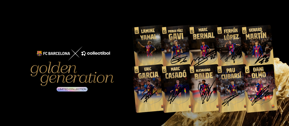 FC Barcelona launches the Collectibol Golden Generation, an exclusive La Masia digital collection linked to 18-carat gold physical pieces