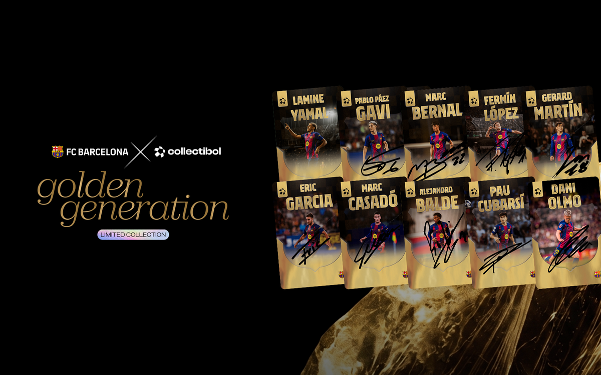 El FC Barcelona llança a Collectibol La Generació d’Or, una col·lecció digital exclusiva inspirada en La Masia i vinculada a peces físiques d’or de 18 quirats