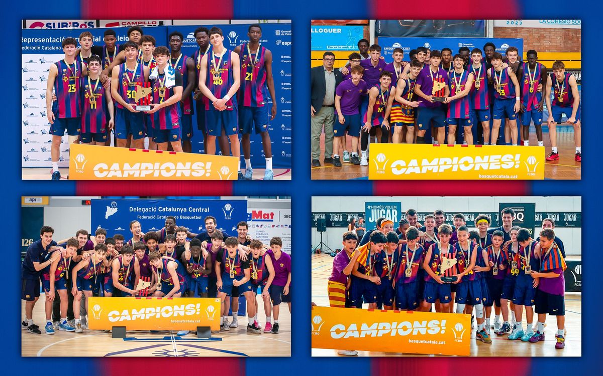 El bàsquet formatiu completa el tercer pòquer consecutiu als Campionats de Catalunya