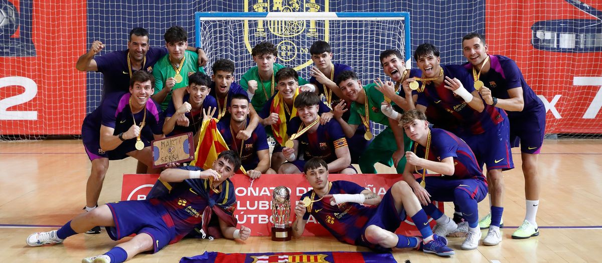Éxito de los equipos formativos del Barça de Fútbol Sala en los Campeonatos de España